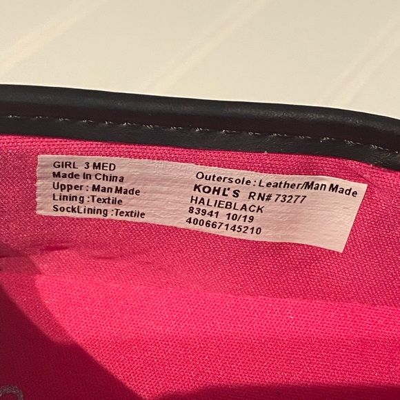 Girls Black and White Slip on Shoe Sneaker Size 3 Memory Foam Loafer Glitter NEW - Picture 9 of 10